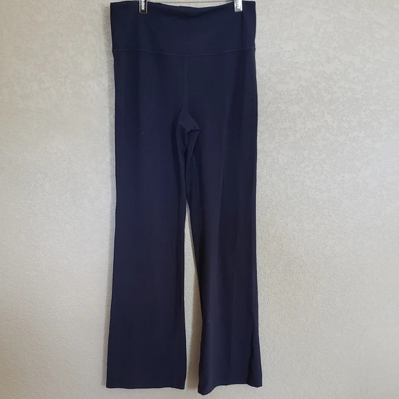Athleta Studio Flare Pant size Large color navy blue - Picture 1 of 8